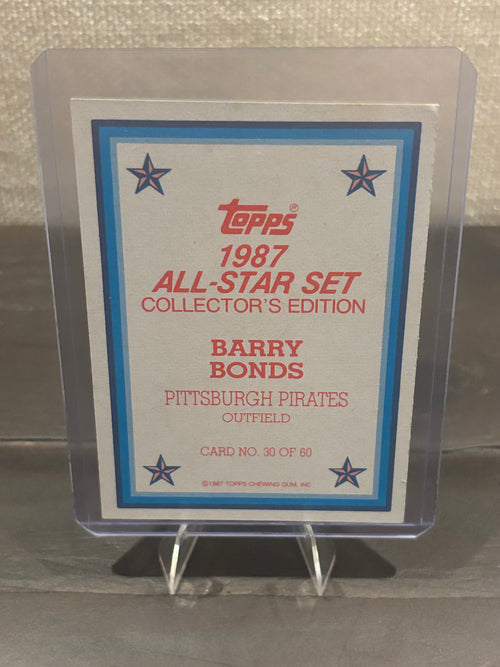 Barry Bonds – Pittsburgh Pirates – Vintage/Early Career Card (Orange Border)