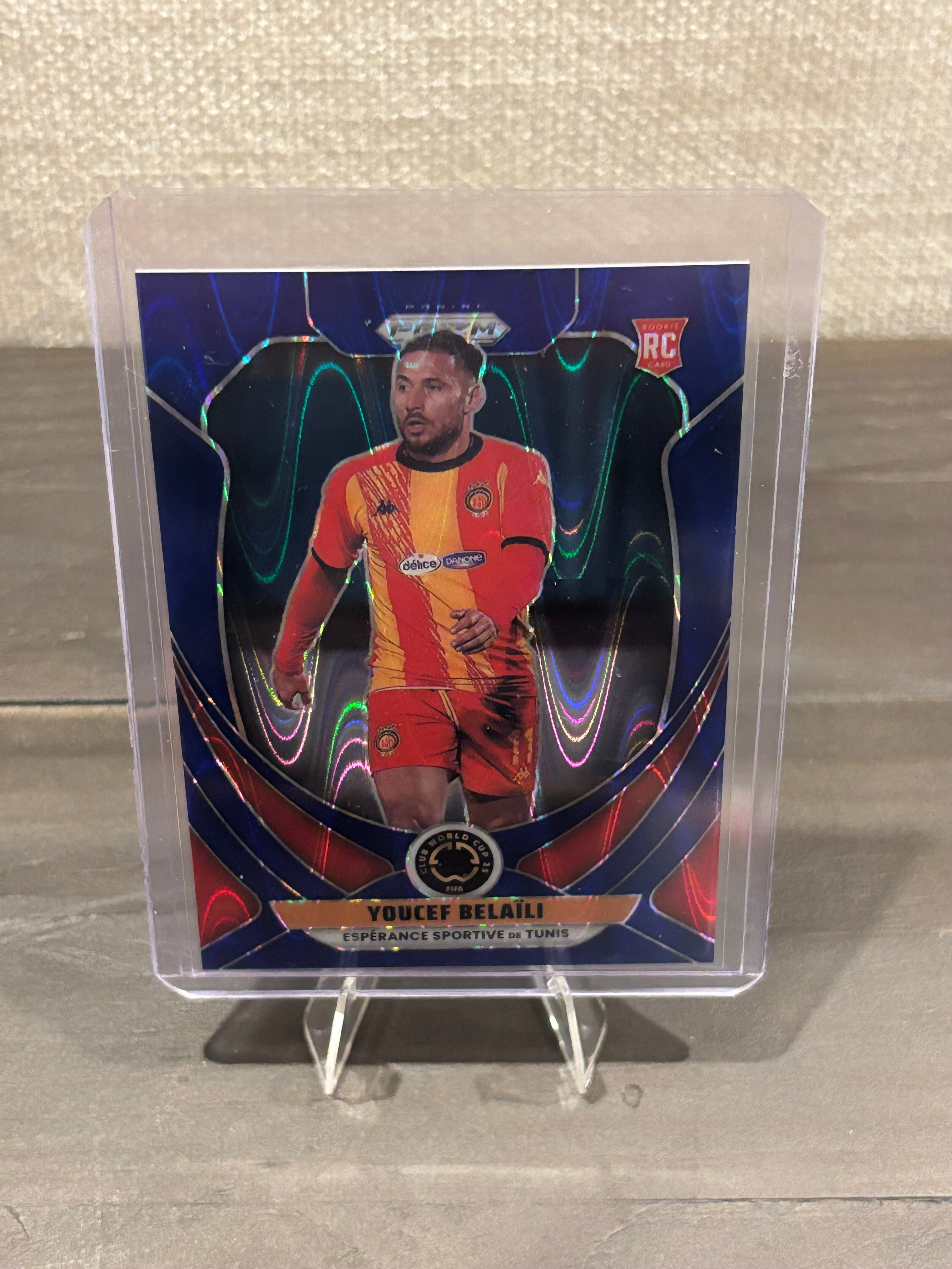 Youcef Belaïli Rookie Card (RC) – Blue Prizm/Holo Parallel – Espérance Sportive de Tunis – FIFA Club World Cup