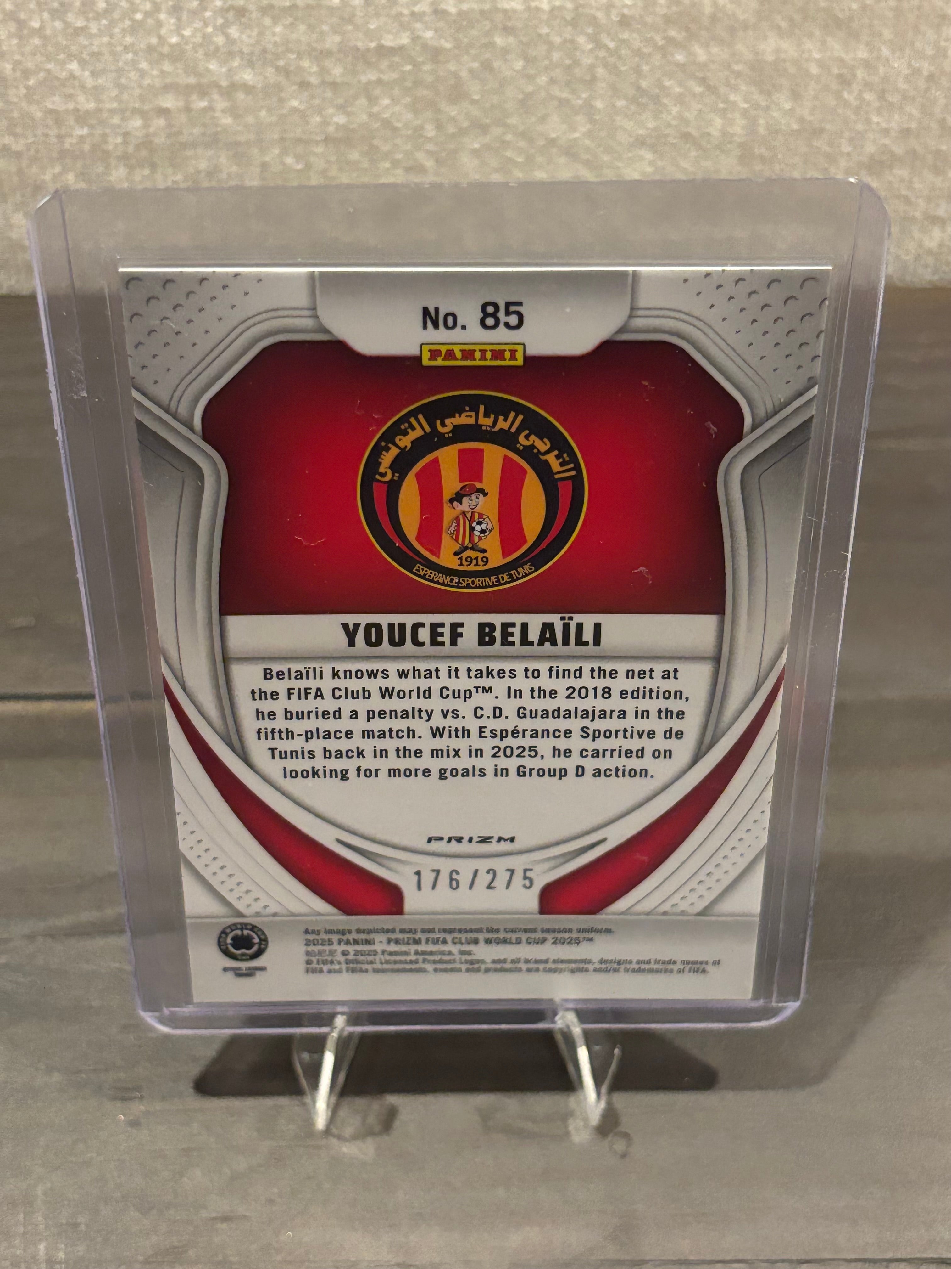 Youcef Belaïli Rookie Card (RC) – Blue Prizm/Holo Parallel – Espérance Sportive de Tunis – FIFA Club World Cup