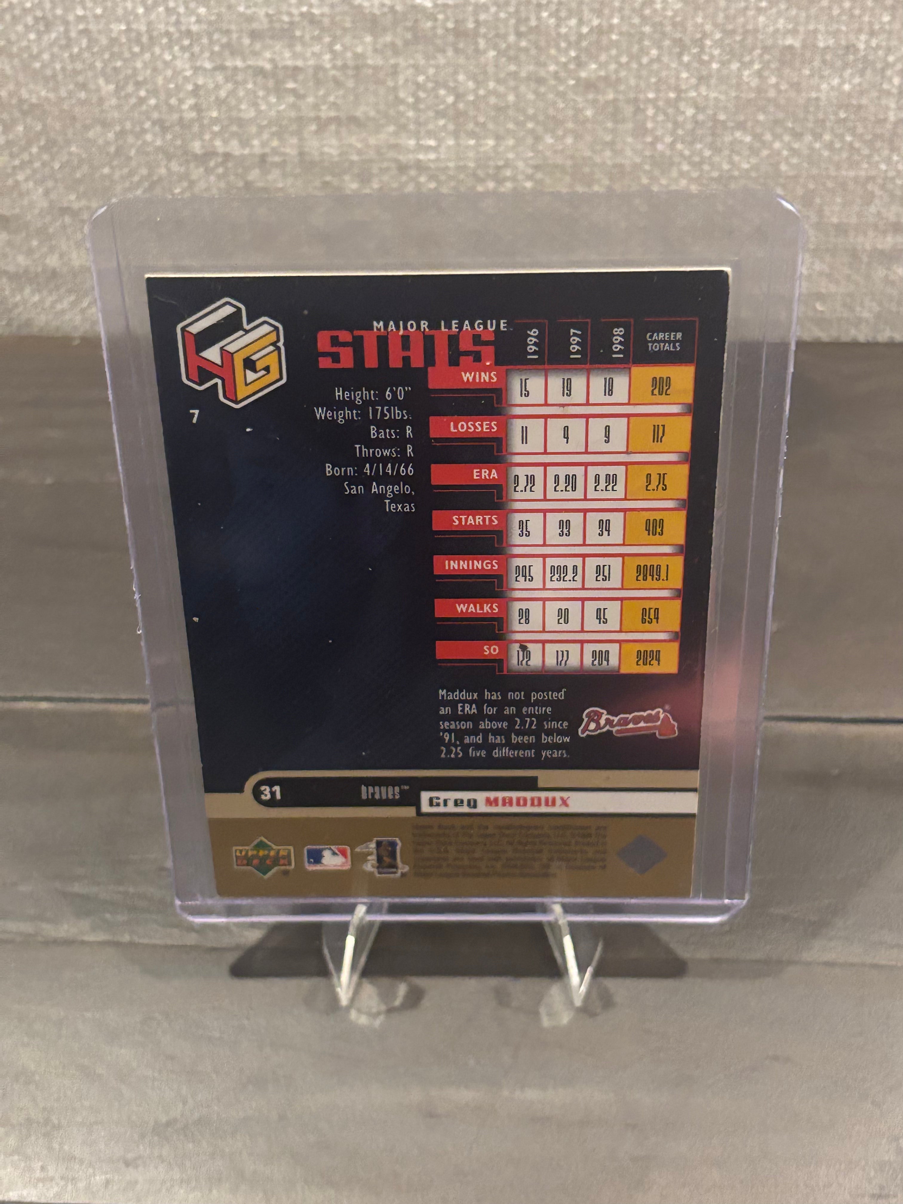 Greg Maddux – HoloGrFX “Awesome” Holographic Prizm – Atlanta Braves – #31